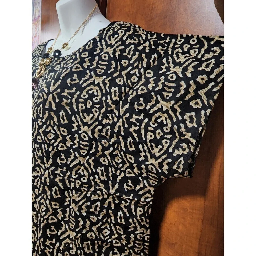 Avon Style Vintage Abstract Print Oversized Blouse Top (M/L) - Picture 12 of 12